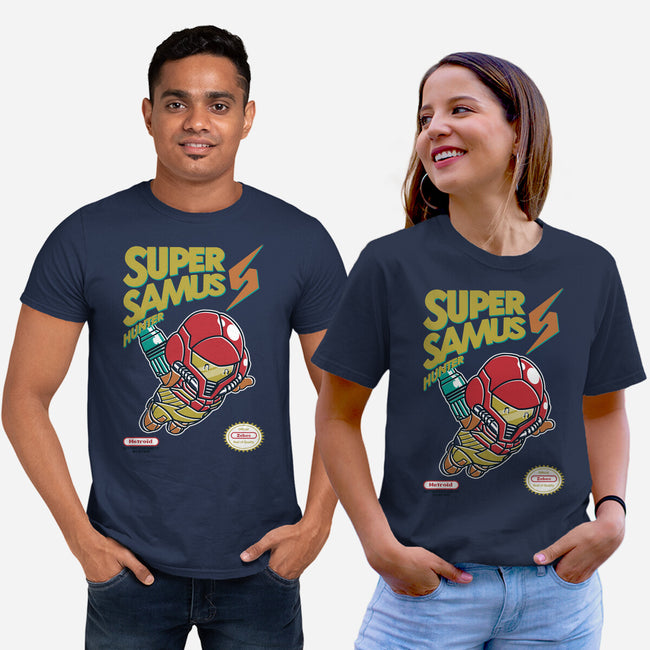 Super Samus Hunter-Unisex-Basic-Tee-Arinesart