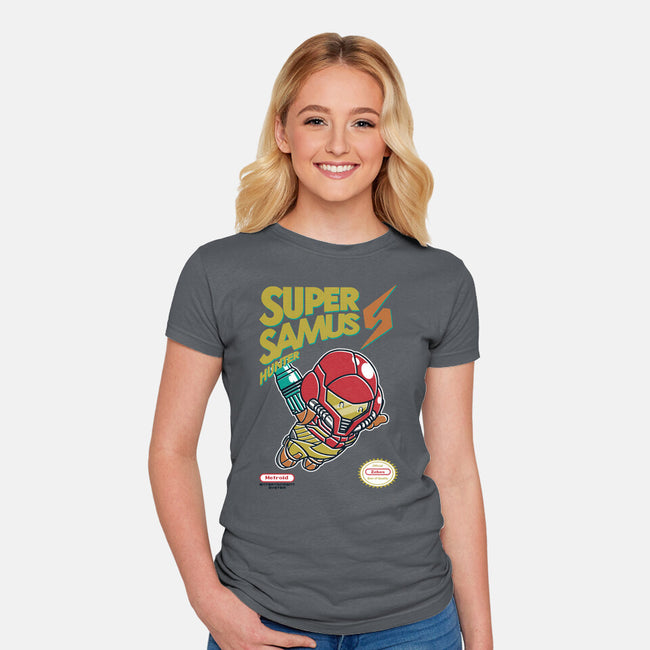 Super Samus Hunter-Womens-Fitted-Tee-Arinesart