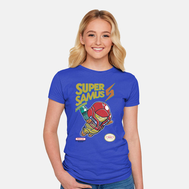 Super Samus Hunter-Womens-Fitted-Tee-Arinesart