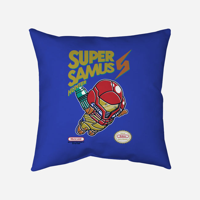 Super Samus Hunter-None-Removable Cover w Insert-Throw Pillow-Arinesart