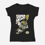 Super Mighty Warrior-Womens-V-Neck-Tee-Arinesart