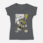 Super Mighty Warrior-Womens-V-Neck-Tee-Arinesart