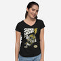Super Mighty Warrior-Womens-V-Neck-Tee-Arinesart