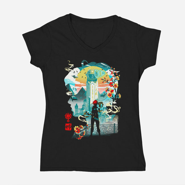 Song Of Vi-Womens-V-Neck-Tee-Arinesart