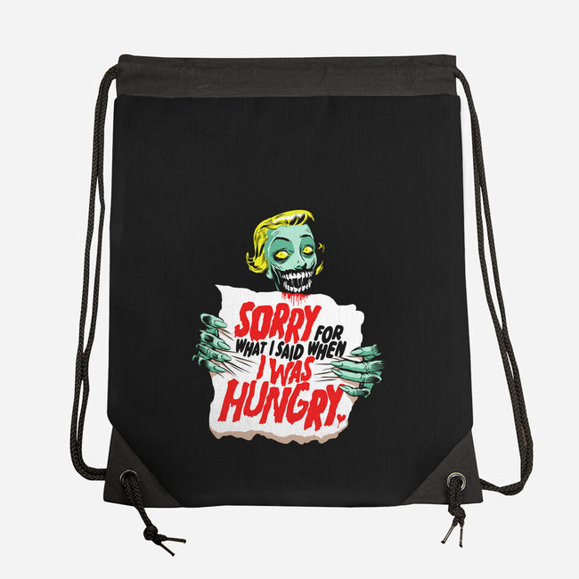 Sorry Zombie-None-Drawstring-Bag-butcherbilly