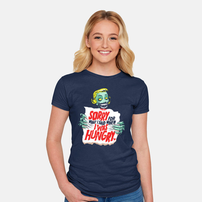 Sorry Zombie-Womens-Fitted-Tee-butcherbilly