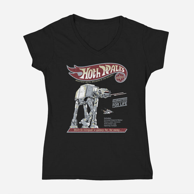 Hoth Walks-Womens-V-Neck-Tee-NMdesign