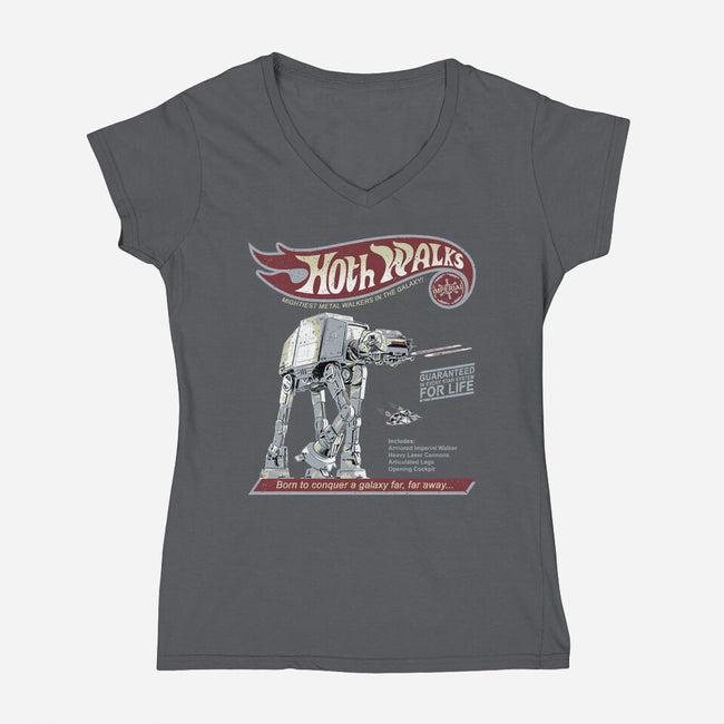 Hoth Walks-Womens-V-Neck-Tee-NMdesign