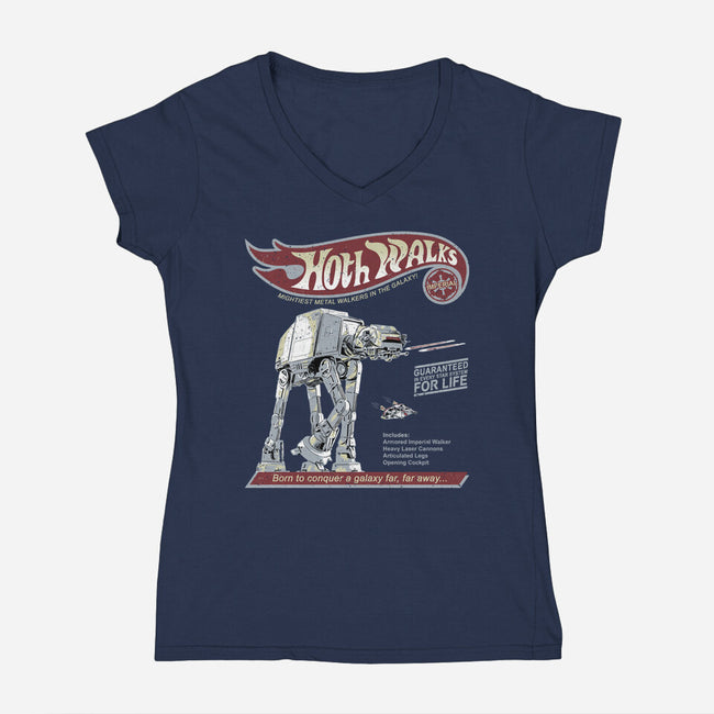 Hoth Walks-Womens-V-Neck-Tee-NMdesign