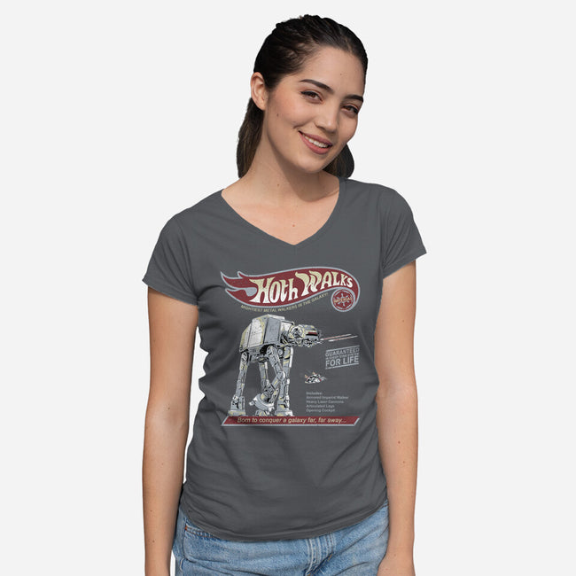 Hoth Walks-Womens-V-Neck-Tee-NMdesign