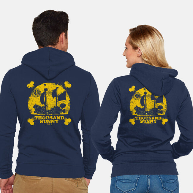 Thousand Sunny-Unisex-Zip-Up-Sweatshirt-yumie