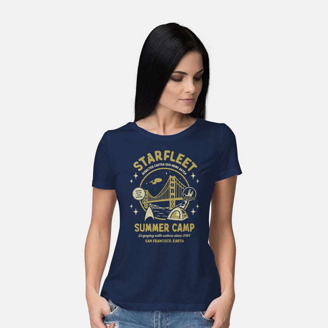 Starfleet Summer Camp-Womens-Basic-Tee-retrodivision