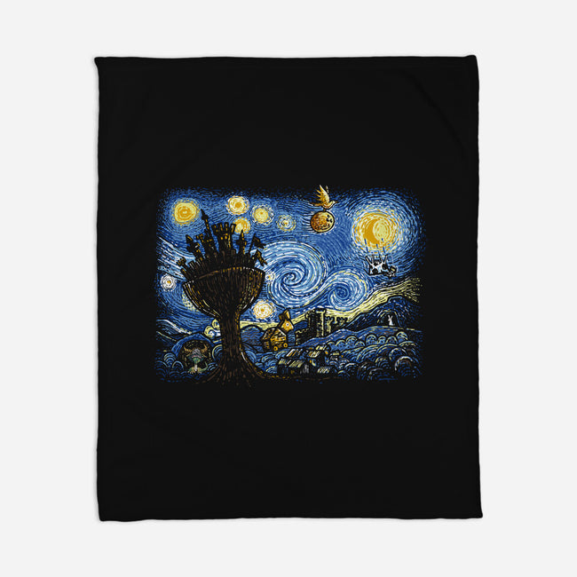 Starry Knights Of Ni-None-Fleece-Blanket-Wenceslao A Romero