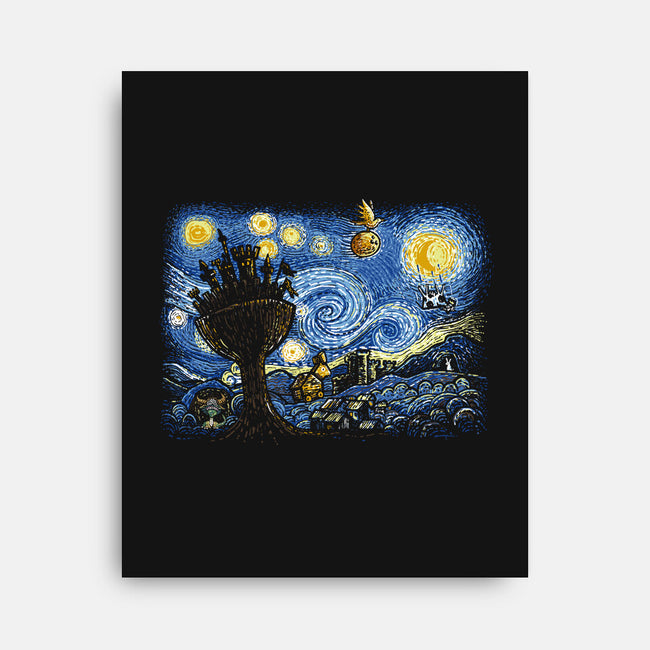 Starry Knights Of Ni-None-Stretched-Canvas-Wenceslao A Romero
