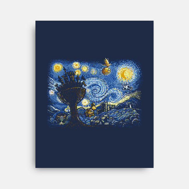 Starry Knights Of Ni-None-Stretched-Canvas-Wenceslao A Romero
