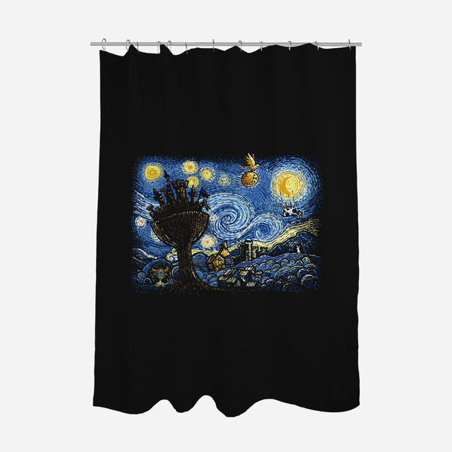 Starry Knights Of Ni-None-Polyester-Shower Curtain-Wenceslao A Romero