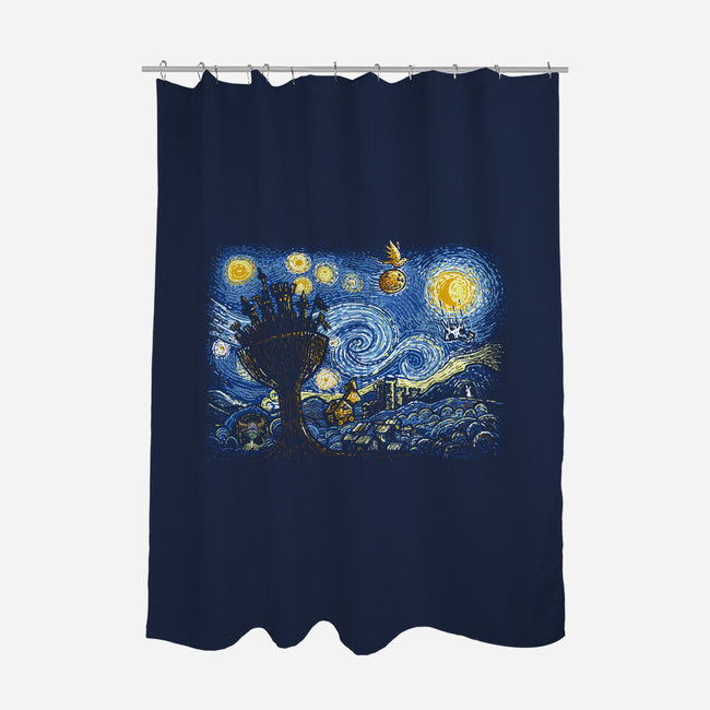Starry Knights Of Ni-None-Polyester-Shower Curtain-Wenceslao A Romero
