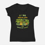 Feed My Cats And Water My Plants-Womens-V-Neck-Tee-kg07