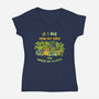 Feed My Cats And Water My Plants-Womens-V-Neck-Tee-kg07