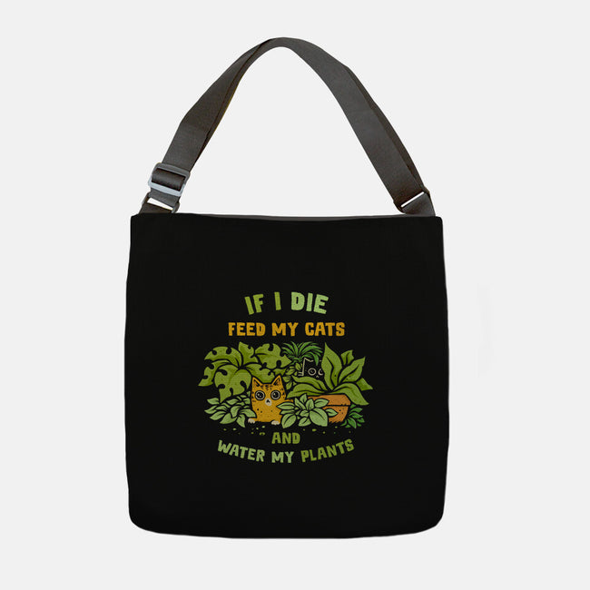 Feed My Cats And Water My Plants-None-Adjustable Tote-Bag-kg07