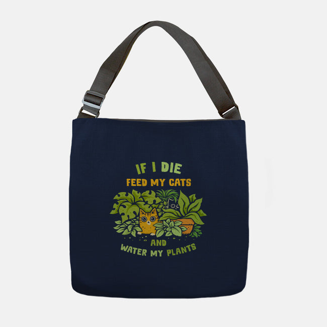 Feed My Cats And Water My Plants-None-Adjustable Tote-Bag-kg07