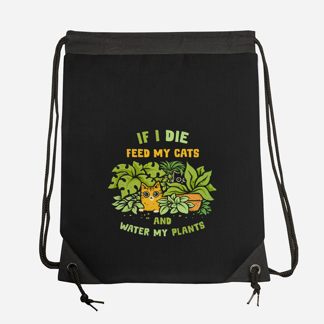Feed My Cats And Water My Plants-None-Drawstring-Bag-kg07