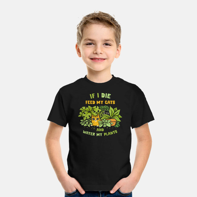 Feed My Cats And Water My Plants-Youth-Basic-Tee-kg07