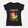 Not Dead-Womens-V-Neck-Tee-SuperEdu