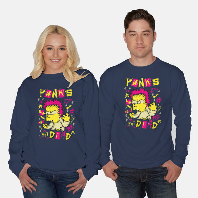 Not Dead-Unisex-Crew Neck-Sweatshirt-SuperEdu