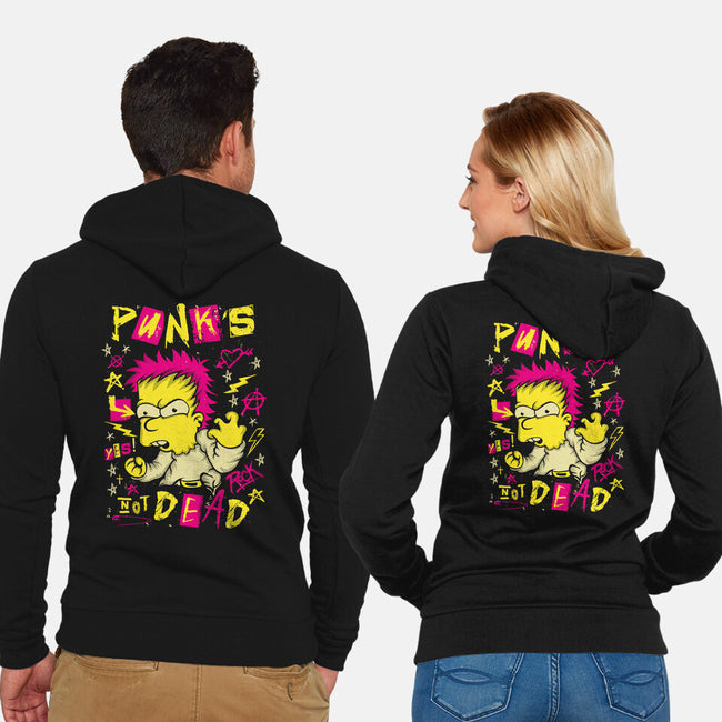 Not Dead-Unisex-Zip-Up-Sweatshirt-SuperEdu