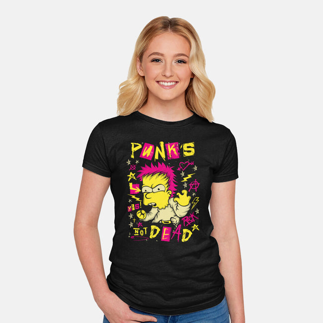 Not Dead-Womens-Fitted-Tee-SuperEdu