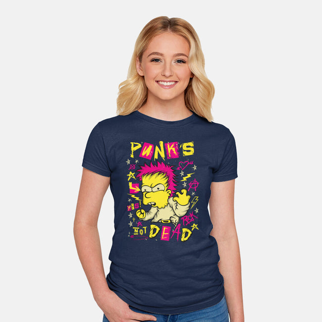 Not Dead-Womens-Fitted-Tee-SuperEdu