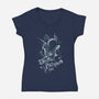 Electro Patronum-Womens-V-Neck-Tee-fanfabio