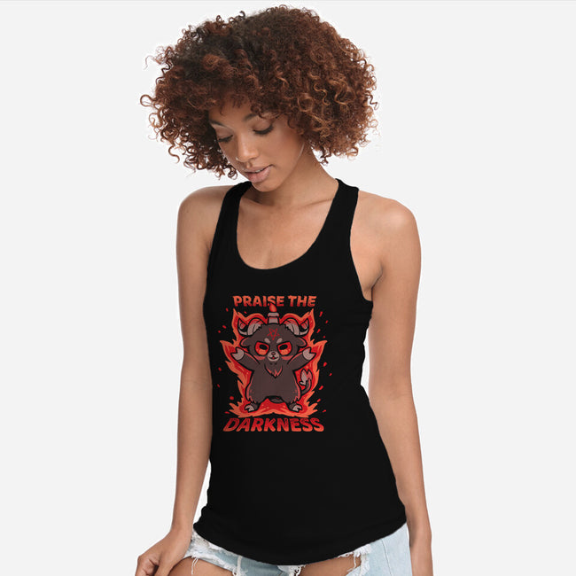 Praise The Darkness-Womens-Racerback-Tank-TechraNova