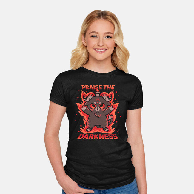 Praise The Darkness-Womens-Fitted-Tee-TechraNova