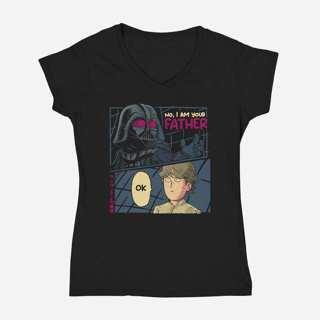 The Return Of The One Punch Jedi-Womens-V-Neck-Tee-teesgeex