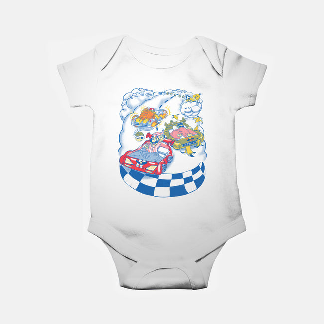 Racecar Bed Race-Baby-Basic-Onesie-SpicyGurry