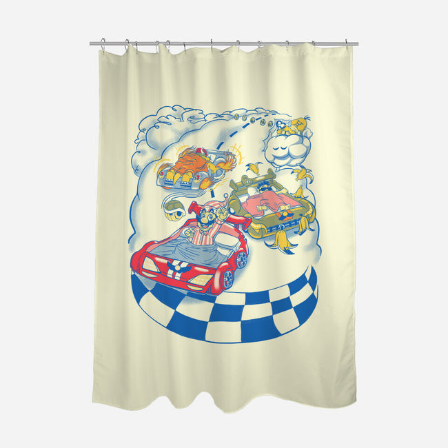 Racecar Bed Race-None-Polyester-Shower Curtain-SpicyGurry
