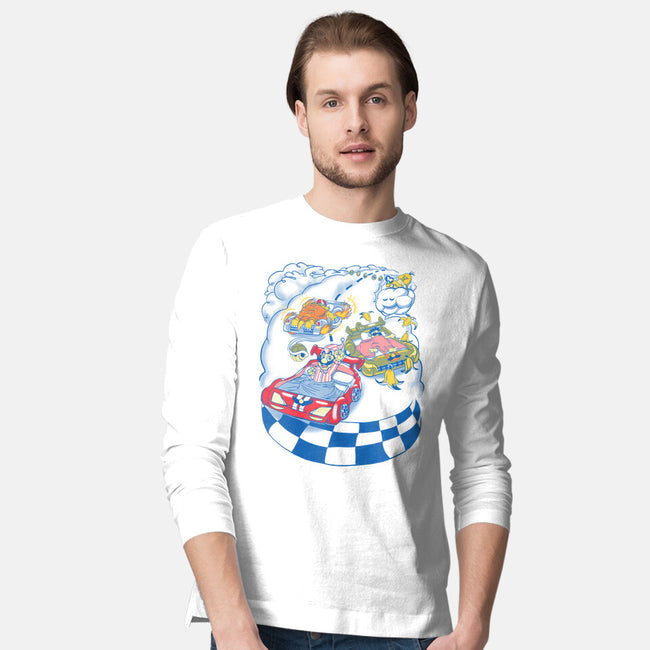 Racecar Bed Race-Mens-Long Sleeved-Tee-SpicyGurry