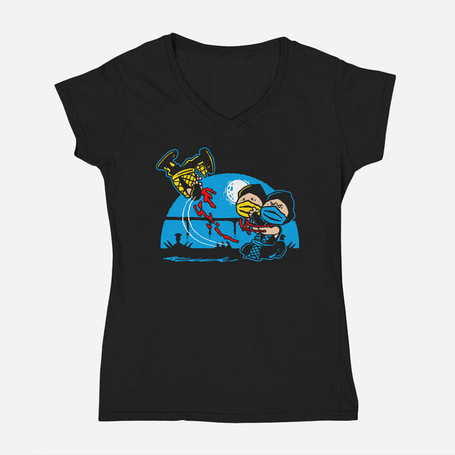 The Fatality Gang-Womens-V-Neck-Tee-demonigote