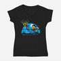 The Fatality Gang-Womens-V-Neck-Tee-demonigote