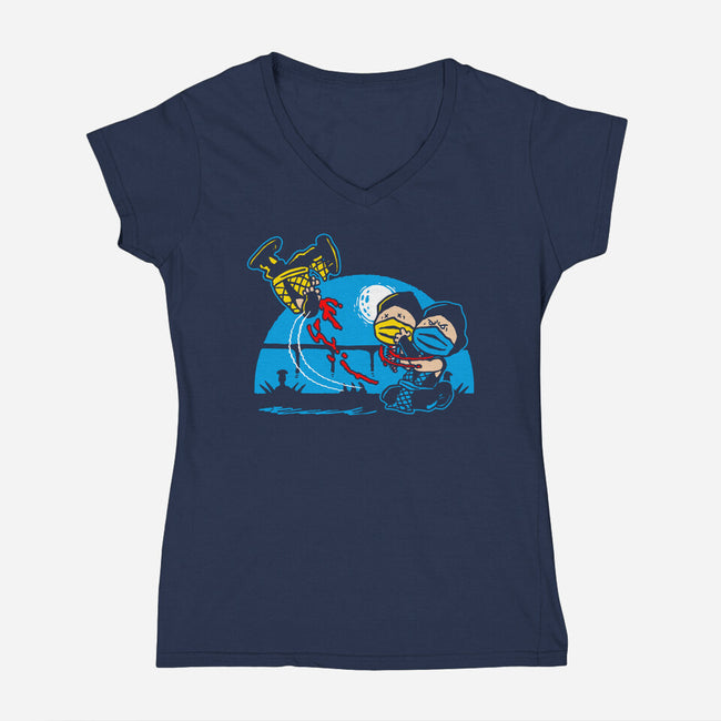 The Fatality Gang-Womens-V-Neck-Tee-demonigote