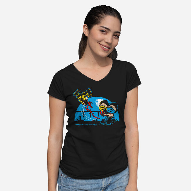 The Fatality Gang-Womens-V-Neck-Tee-demonigote
