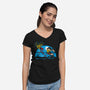 The Fatality Gang-Womens-V-Neck-Tee-demonigote