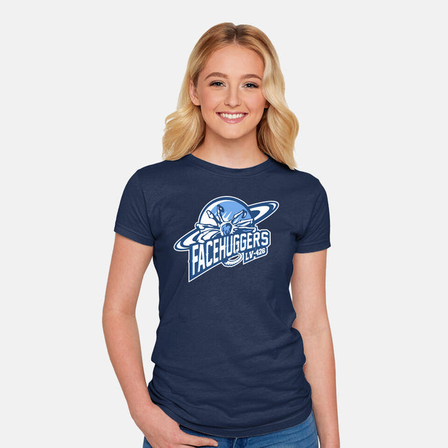 Facehuggers Team-Womens-Fitted-Tee-demonigote