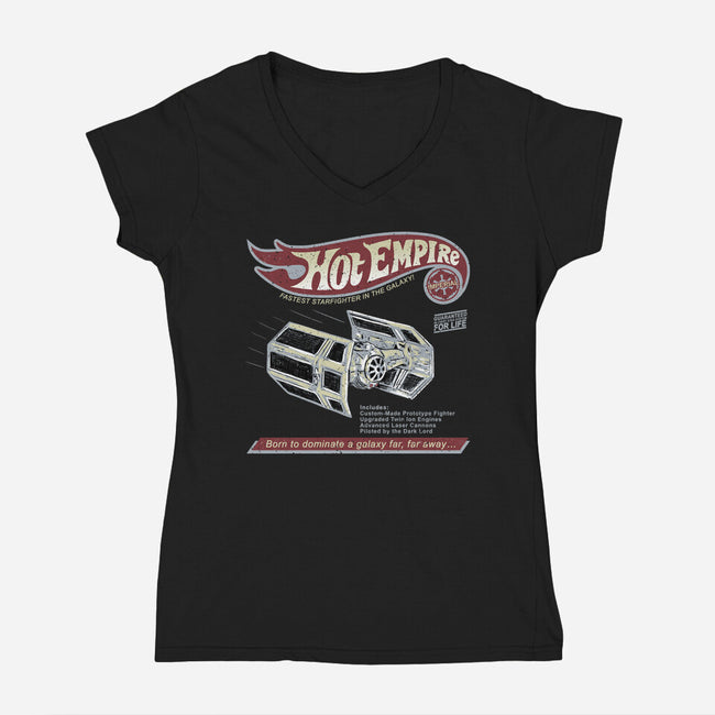 Hot Empire-Womens-V-Neck-Tee-NMdesign