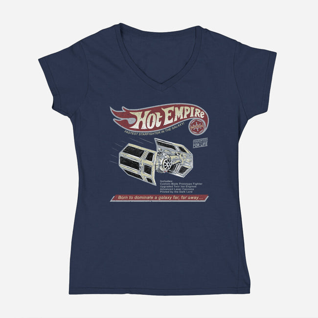 Hot Empire-Womens-V-Neck-Tee-NMdesign