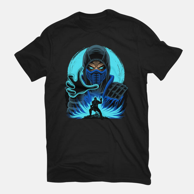 Blue Ninja Fighter-Unisex-Basic-Tee-rmatix