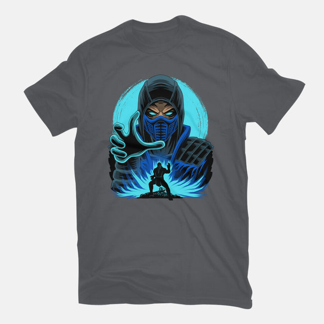 Blue Ninja Fighter-Mens-Heavyweight-Tee-rmatix