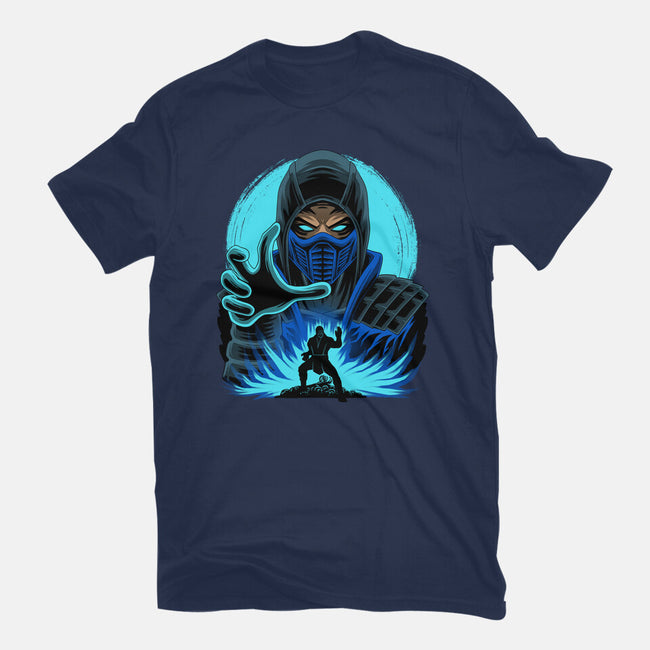 Blue Ninja Fighter-Mens-Heavyweight-Tee-rmatix